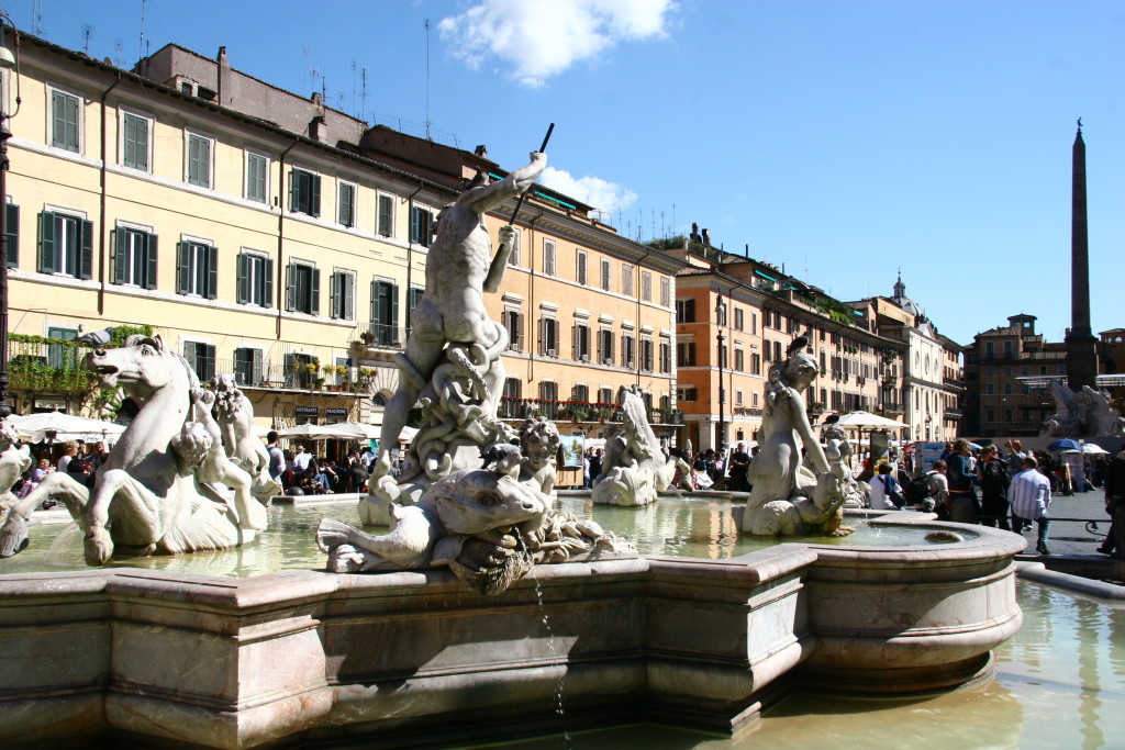 Neptunbrunnen - Fontana del Nettuno auf der Piazza Navona
