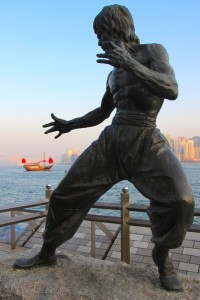Karatemeister und Superstar Bruce Lee auf der Avenue of Stars
