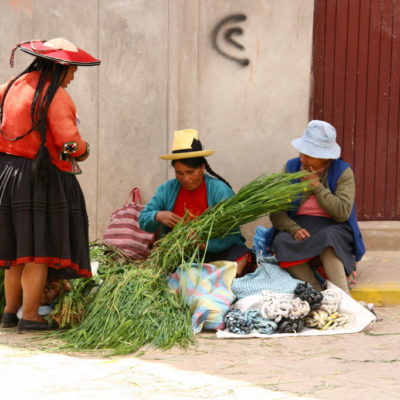 Schilf-Stand in Chinchero