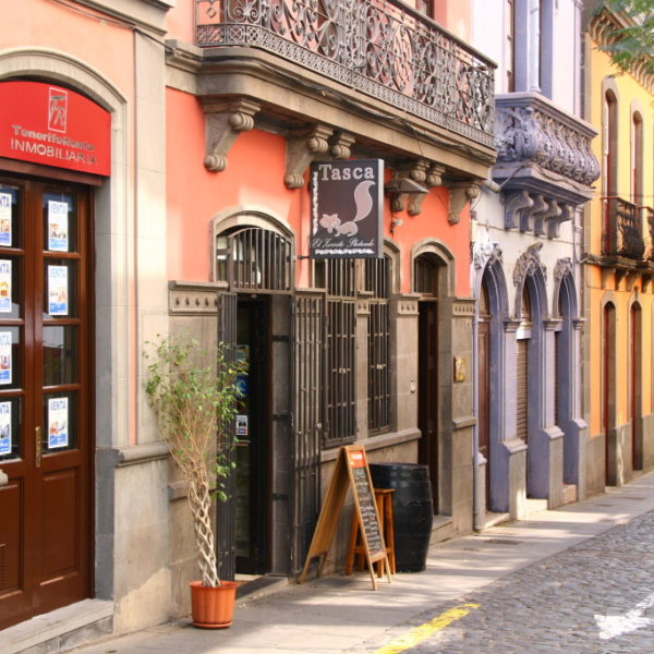 Bunte Häuser in Santa Cruz de Tenerife