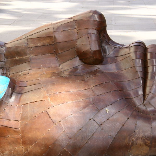 Gesicht aus Holz - Skulptur in Santa Cruz de Tenerife