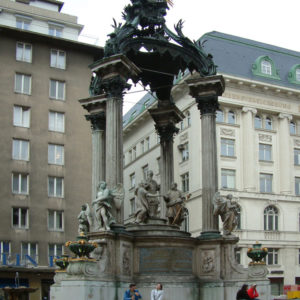 Hoher Markt in Wien mit Vermählungsbrunnen